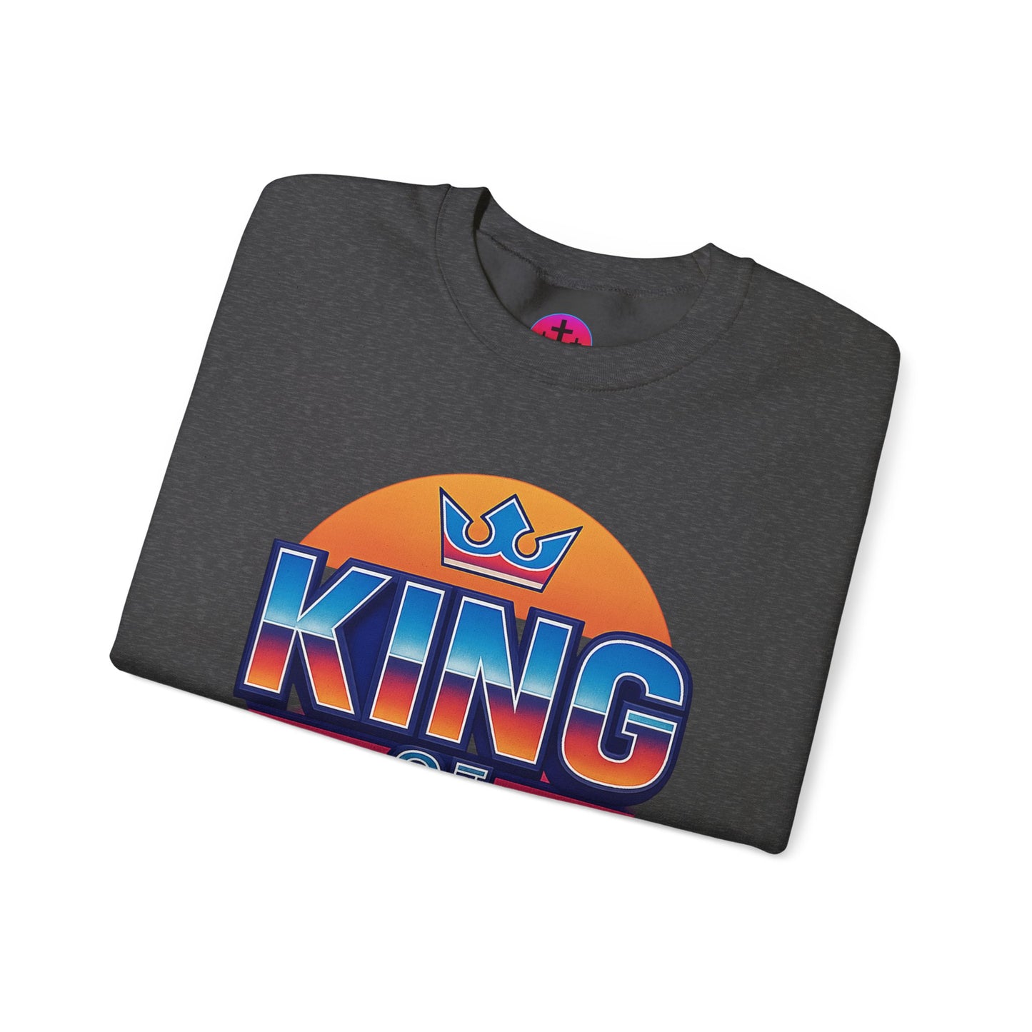 Retro King of Kings Sweatshirt, Cozy Crewneck, Unisex Apparel, Inspirational Gift, Perfect for Holidays, Trendy Streetwear