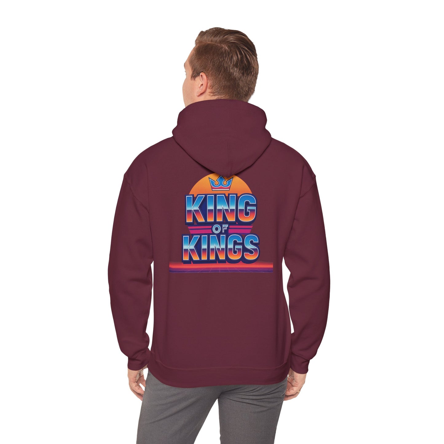Retro King of Kings Unisex Hoodie, Cozy Sweatshirt, Vintage Style Pullover, Gift for Him/Her, Christian Apparel, Everyday Warmth