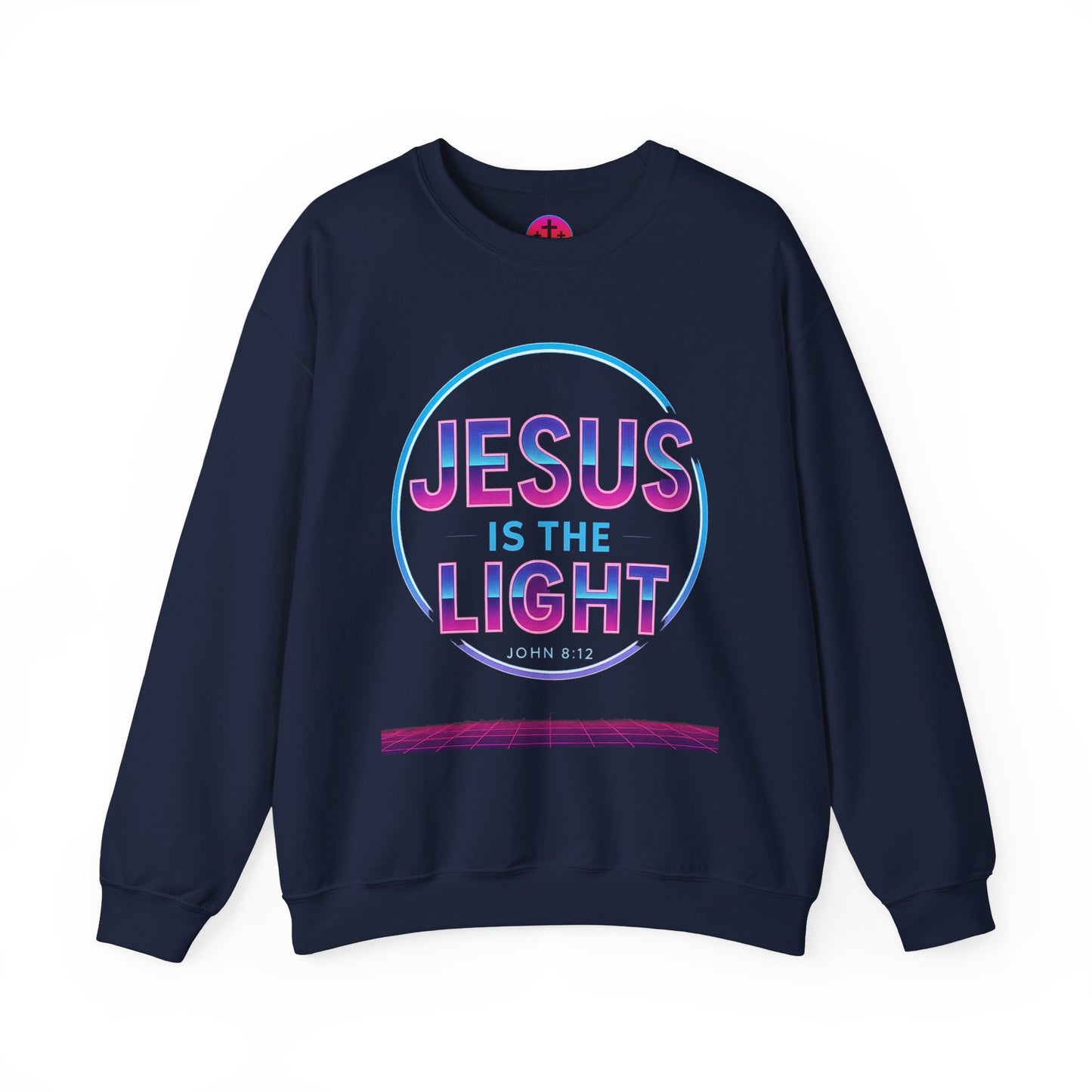 Inspirational Crewneck Sweatshirt - Jesus is the Light, Faith Apparel, Christian Gift, Cozy Everyday Wear, Religious Hoodie, Winter Warmth