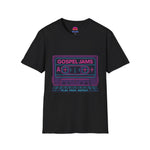 Retro Gospel Jams T-Shirt, 80s Style Tee, Music Lover Gift, Play Pray Repeat Shirt, Unisex Casual Wear