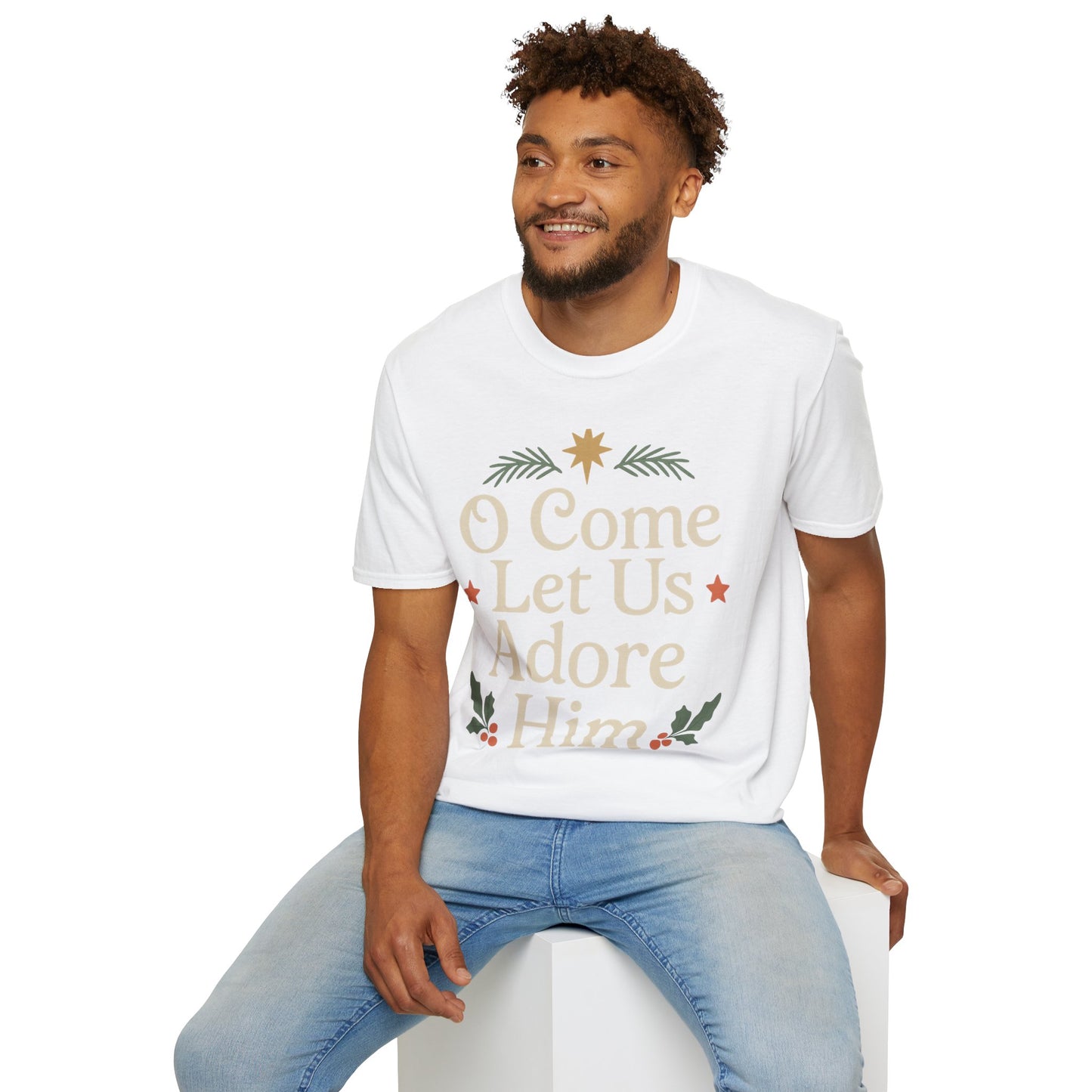 Christmas Collection- O Come Let Us Adore Him T-Shirt