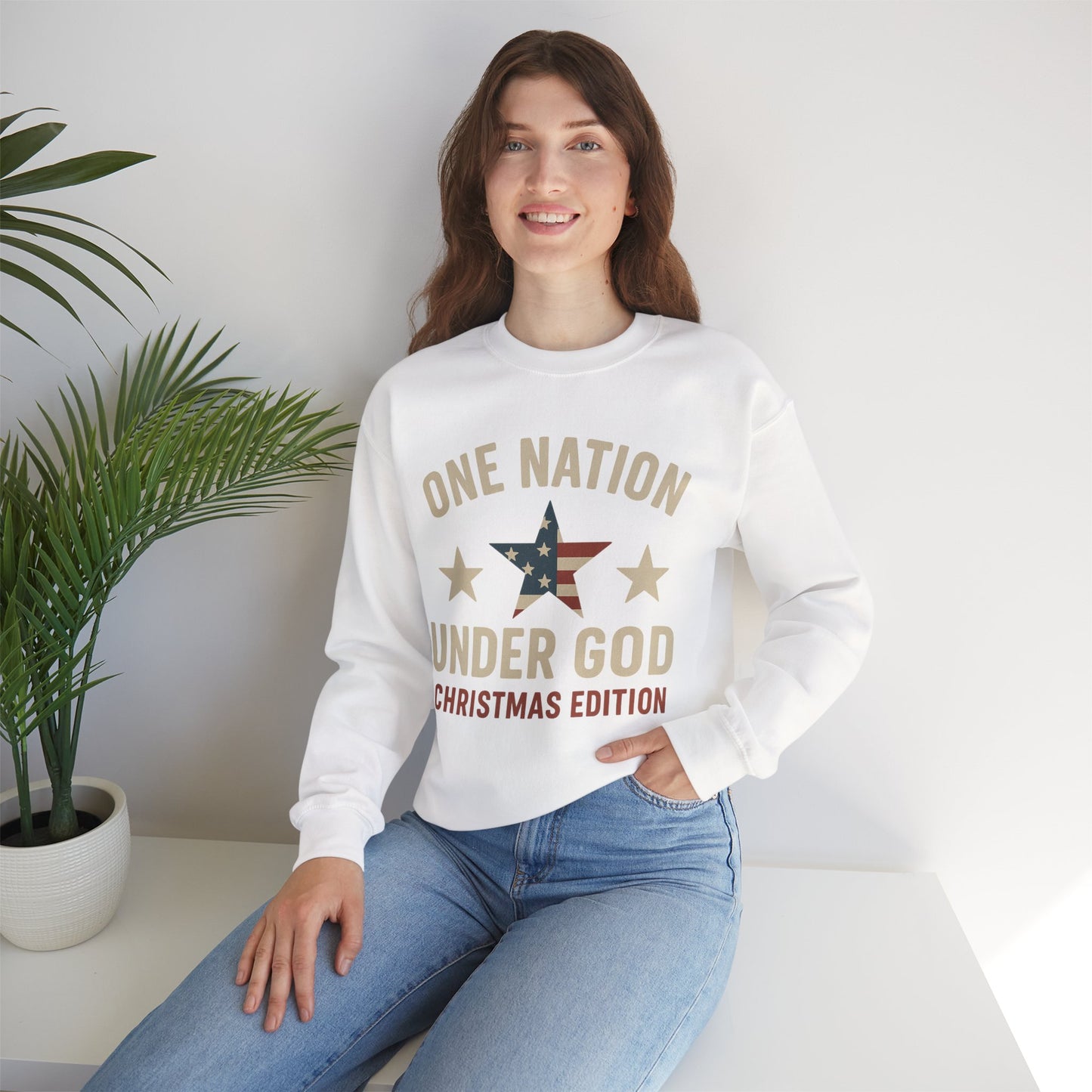 Christmas Collection- One Nation Under God Sweater