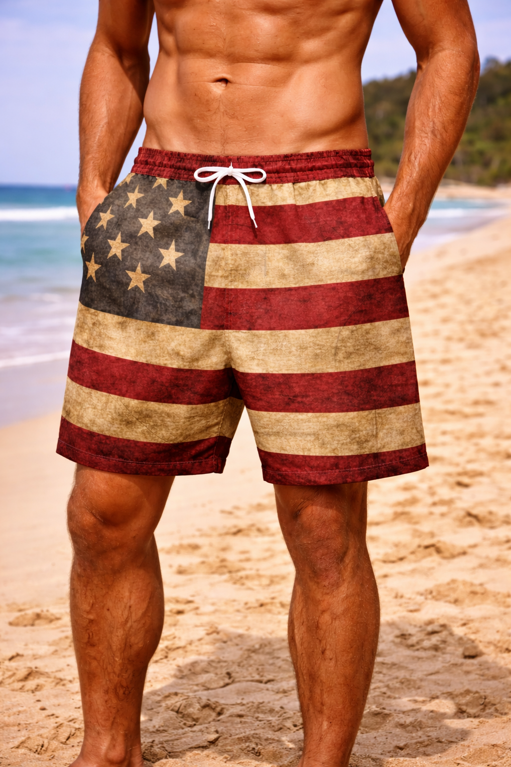 Patriotic Swim Trunks