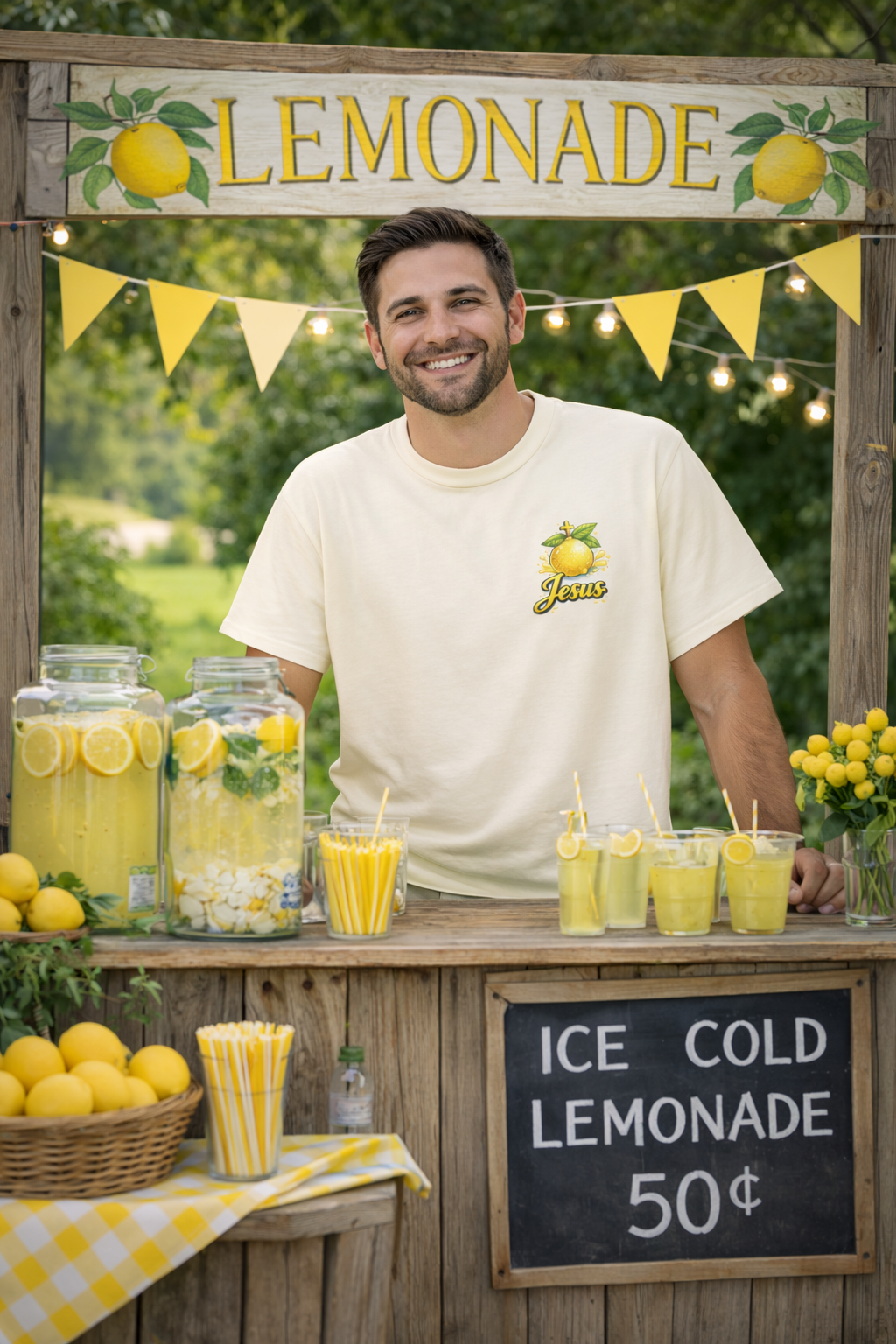 Oversized Jesus Makes Lemonade T-Shirt