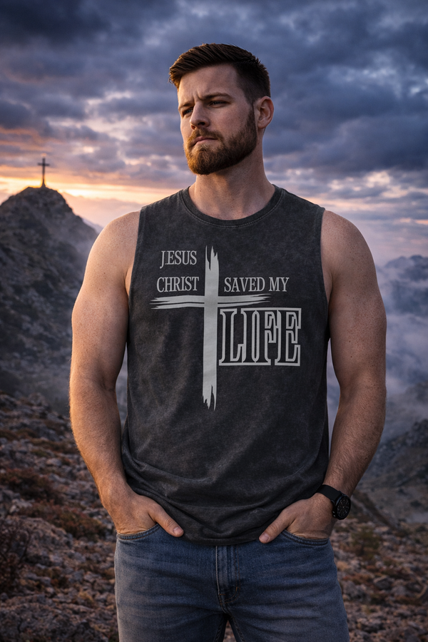 Vintage Jesus Christ Saved My Life Tank Top