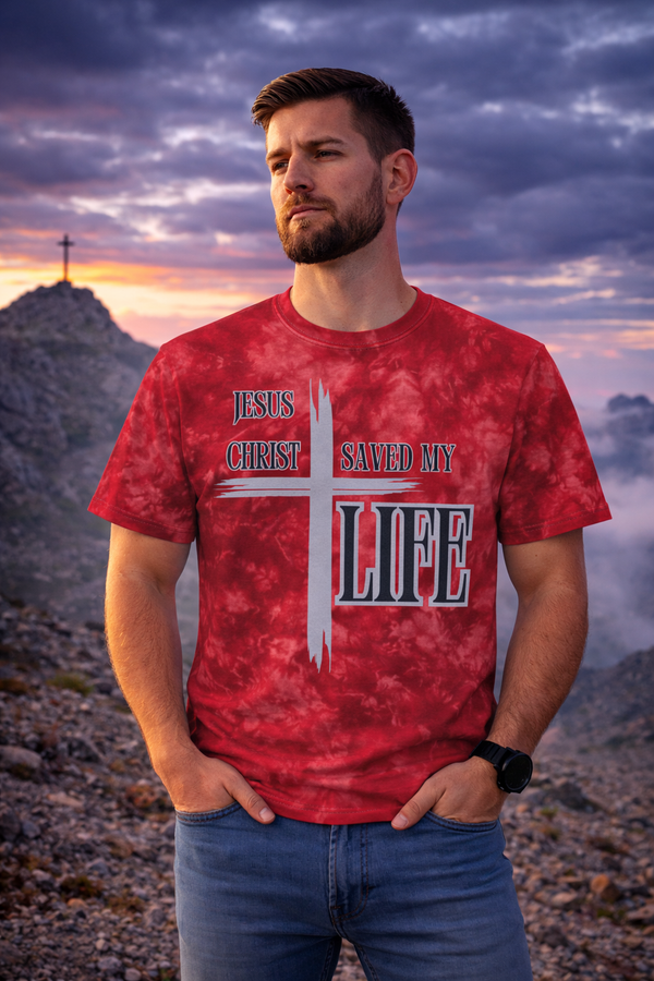 Tie Dye Jesus Christ Saved My Life T-Shirt