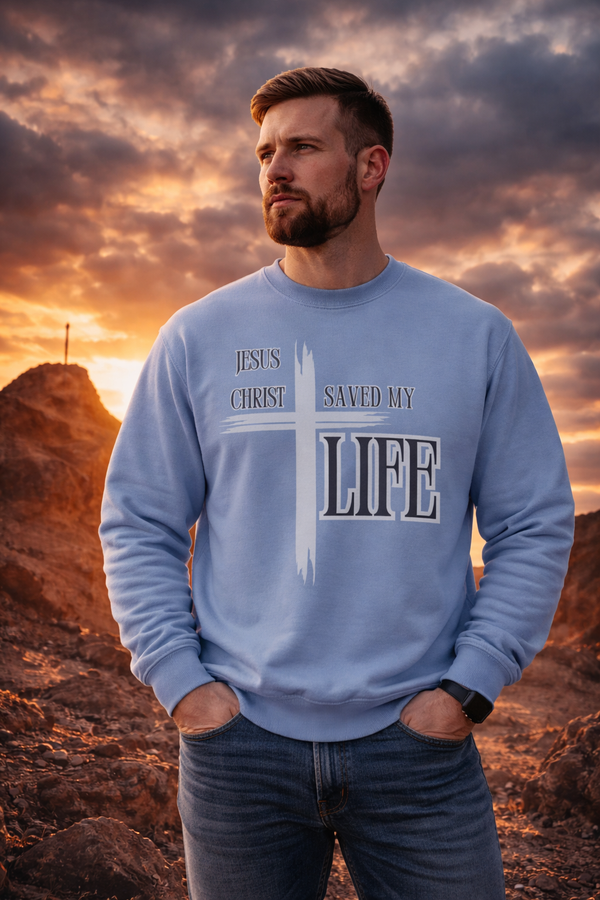 Heavy Jesus Christ Saved My Life Sweater