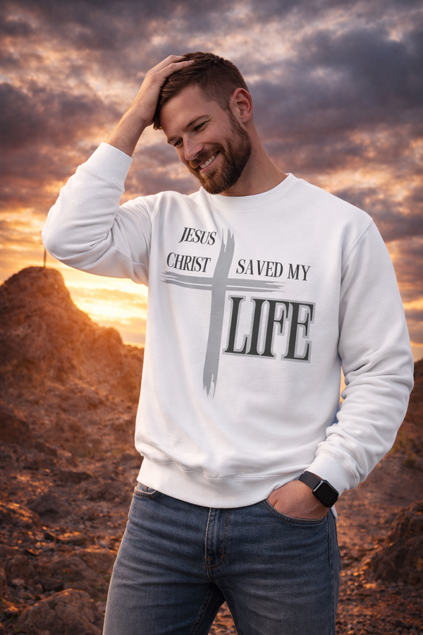 Heavy Jesus Christ Saved My Life Sweater