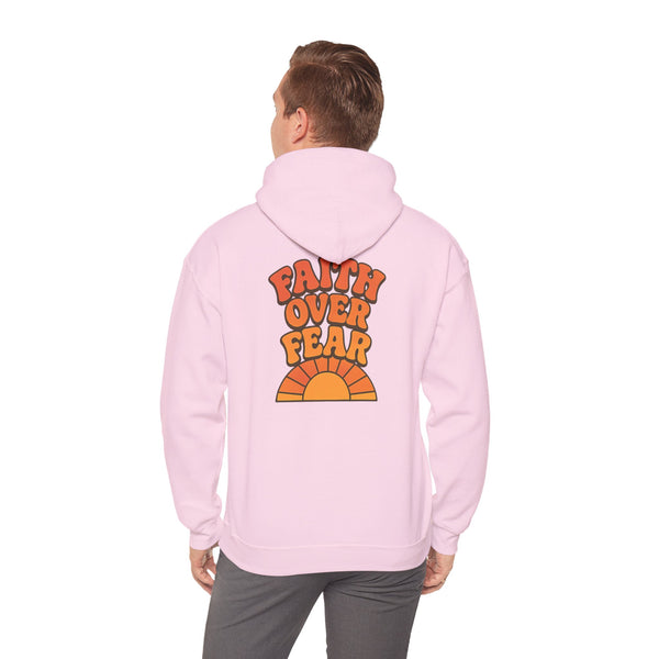 Faith Over Fear Hooded Sweatshirt | Cozy Unisex Hoodie for Comfort & Inspiration | Great for Gifting, Relaxation, Everyday Wear