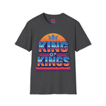Retro King of Kings Unisex T-Shirt, Vintage Graphic Tee, Fashionable Casual Wear, Birthday Gift, Everyday Comfort, Faith-Inspired Apparel