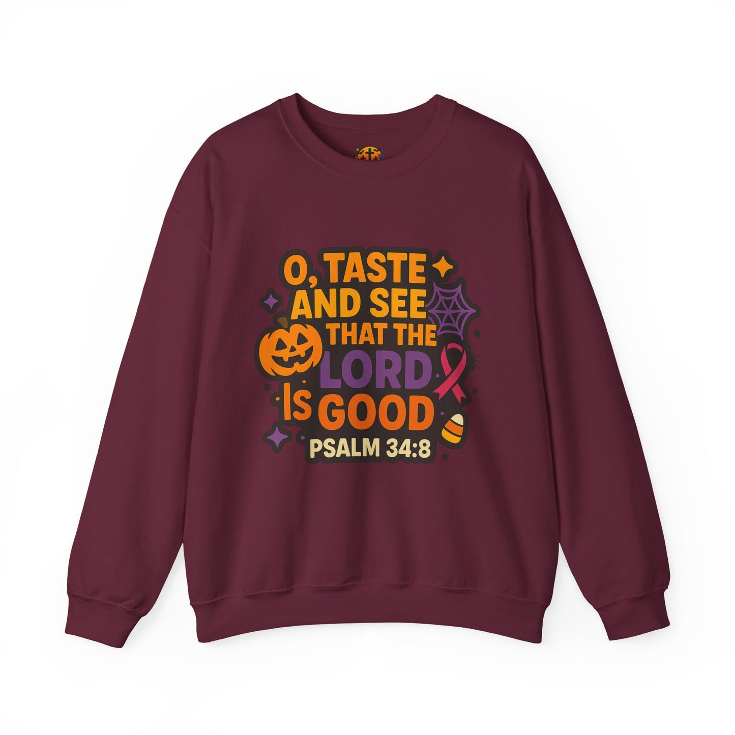 Cozy Fall Faith Sweatshirt - Halloween, Christian, Inspirational, Comfortable Crewneck for Autumn Gatherings