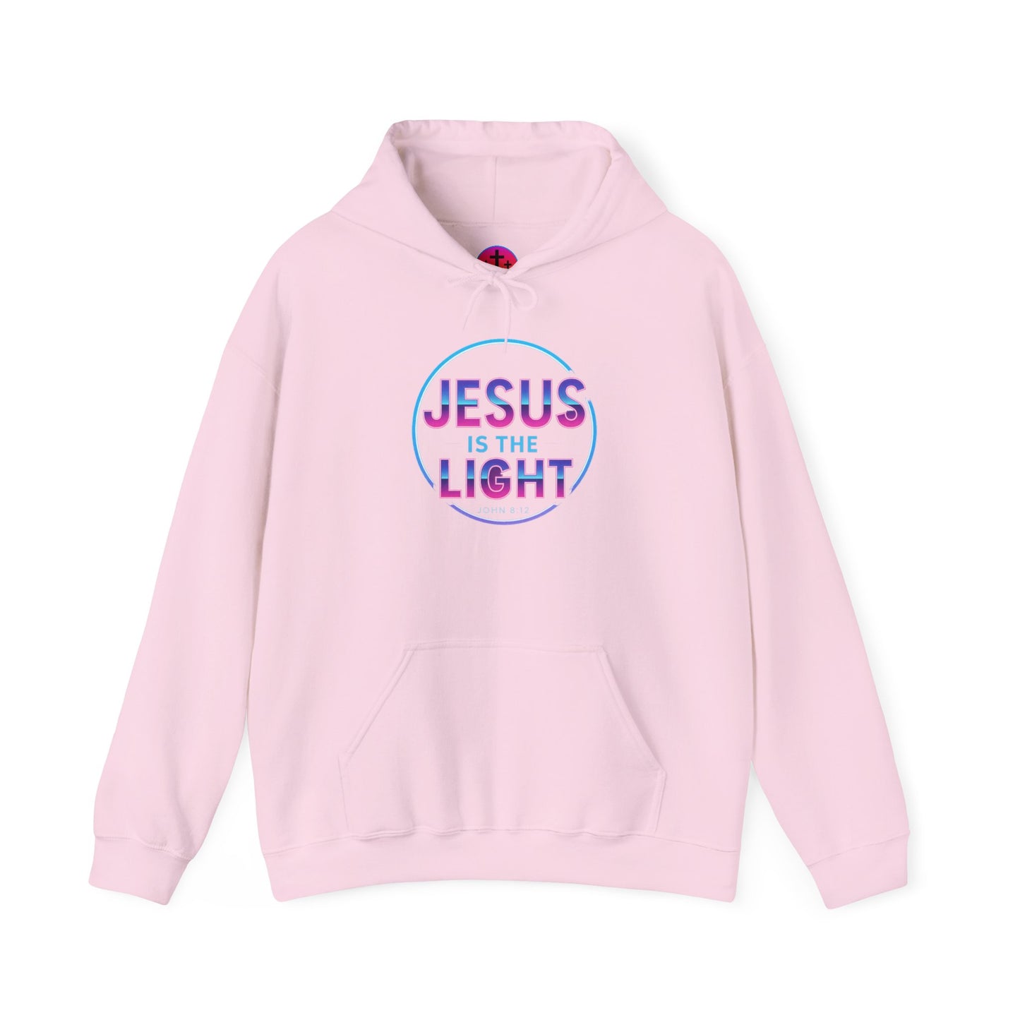 Unisex Hooded Sweatshirt - Inspirational "Jesus is the Light" Design, Faith Apparel, Cozy Church Wear, Gift for Believers, Religious Hoodie