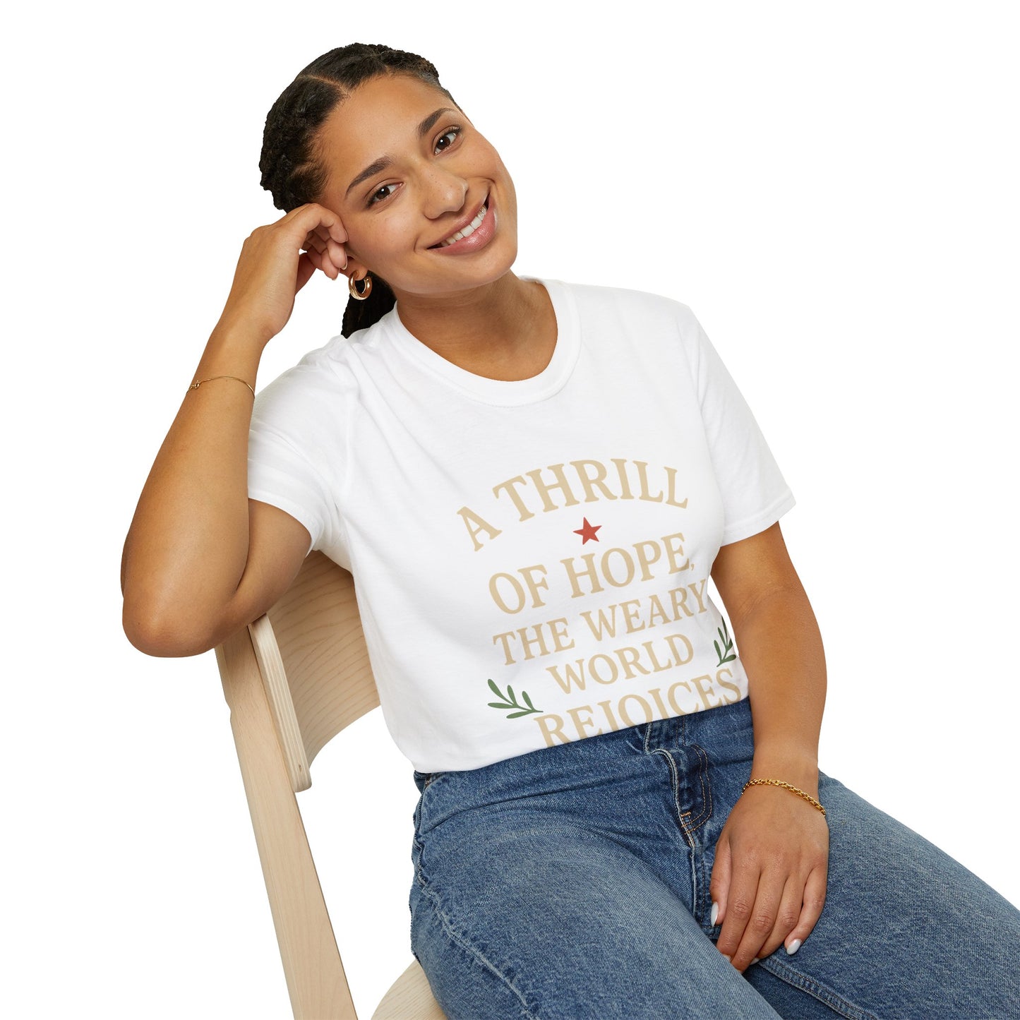Christmas Collection- A Thrill of Hope the World Rejoices T-Shirt