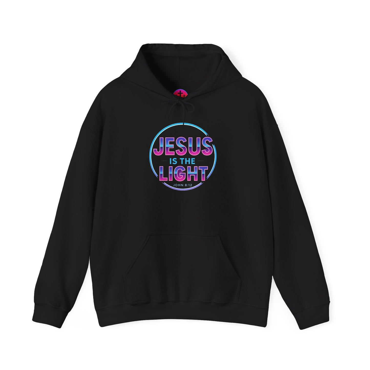 Unisex Hooded Sweatshirt - Inspirational "Jesus is the Light" Design, Faith Apparel, Cozy Church Wear, Gift for Believers, Religious Hoodie