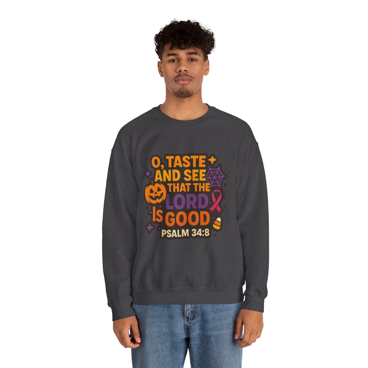 Cozy Fall Faith Sweatshirt - Halloween, Christian, Inspirational, Comfortable Crewneck for Autumn Gatherings