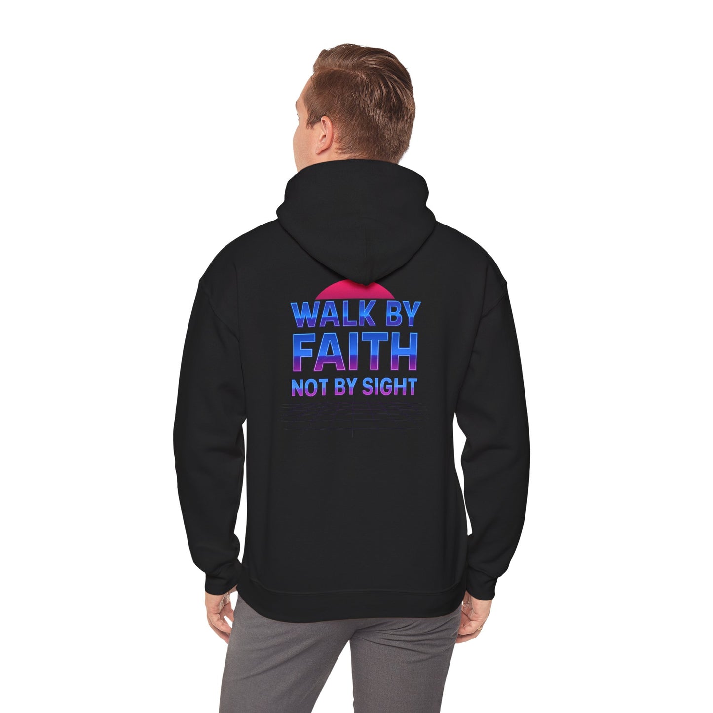 Faith-Inspired Unisex Hoodie - Walk by Faith Not by Sight, Cozy Sweatshirt for Achievers, Gift for Friends, Spiritual Wear, Fall Fashion