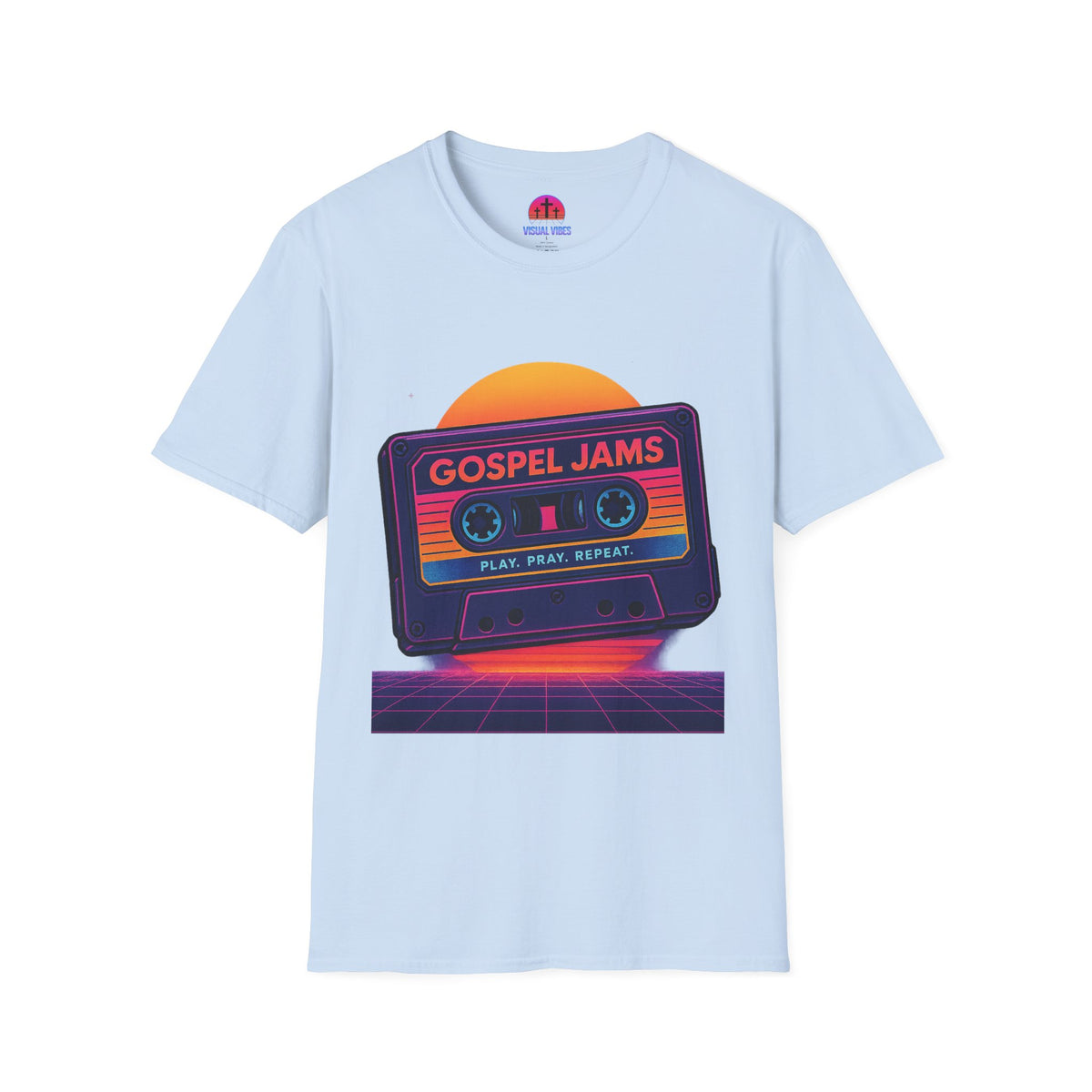 Retro Gospel Jams T-Shirt | Vintage Music Tee, Unisex Gift, 80s Nostalgia, Classic Style, Play Repeat Shirt