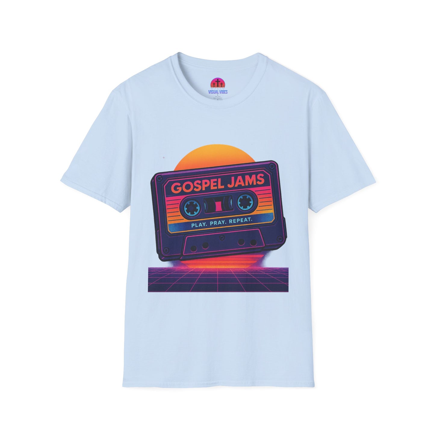 Retro Gospel Jams T-Shirt | Vintage Music Tee, Unisex Gift, 80s Nostalgia, Classic Style, Play Repeat Shirt