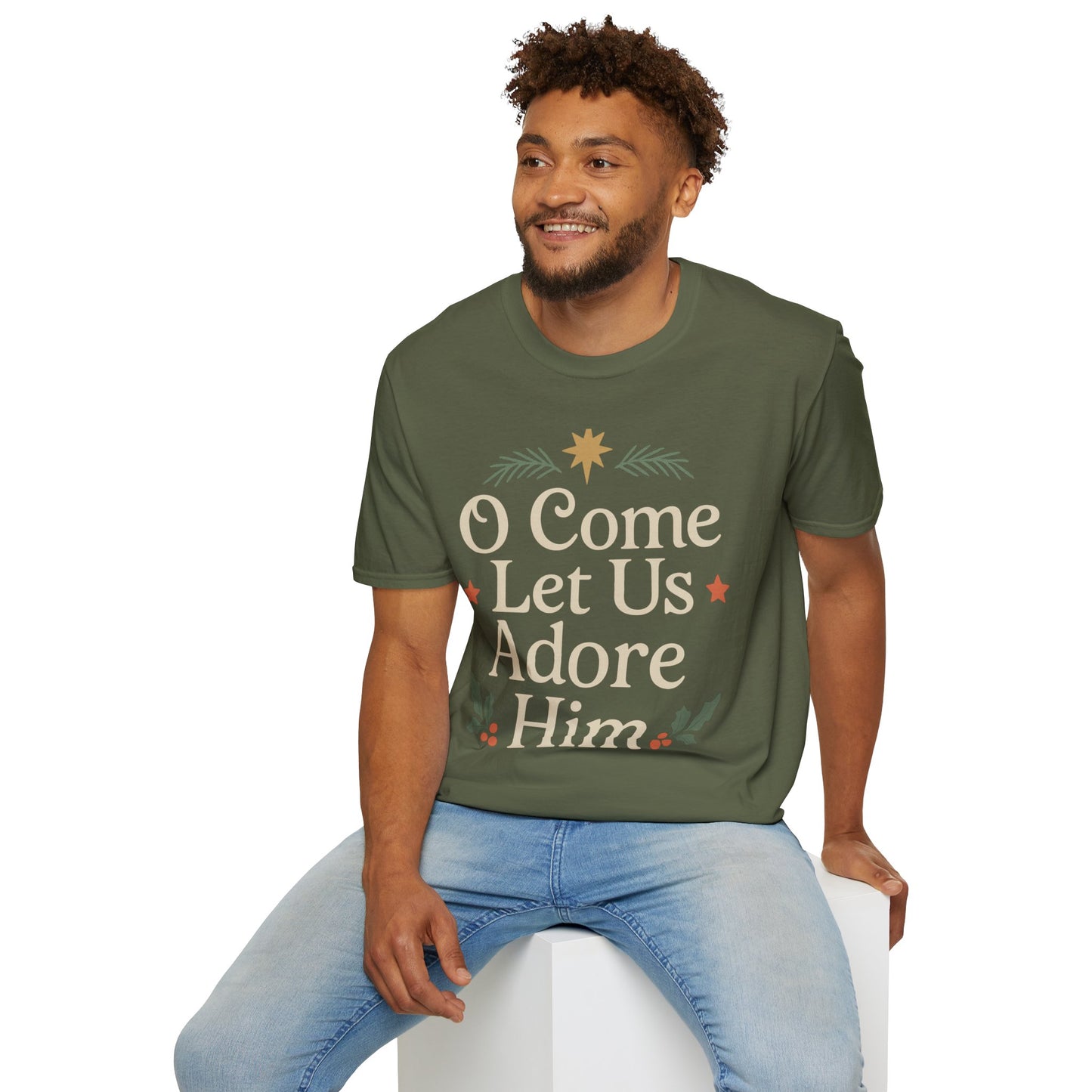 Christmas Collection- O Come Let Us Adore Him T-Shirt