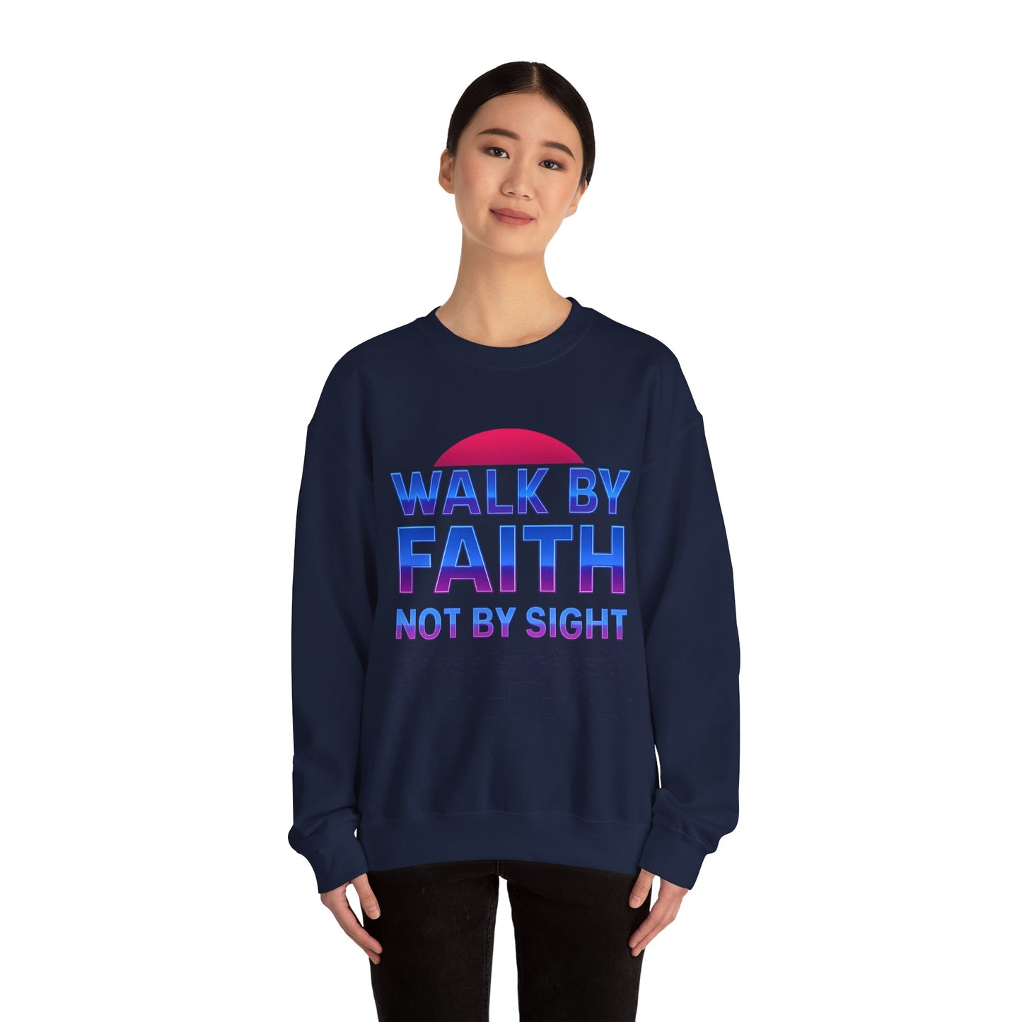 Faith-Inspired Crewneck Sweatshirt for Comfort & Style | Walk by Faith Gift, Unisex Apparel, Cozy Sweatshirt, Inspirational Fashion