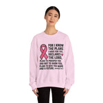 Inspirational Crewneck Sweatshirt with Pink Ribbon Design, Christian Gift, Breast Cancer Awareness, Cozy Casual Wear, Faith-Based [...]