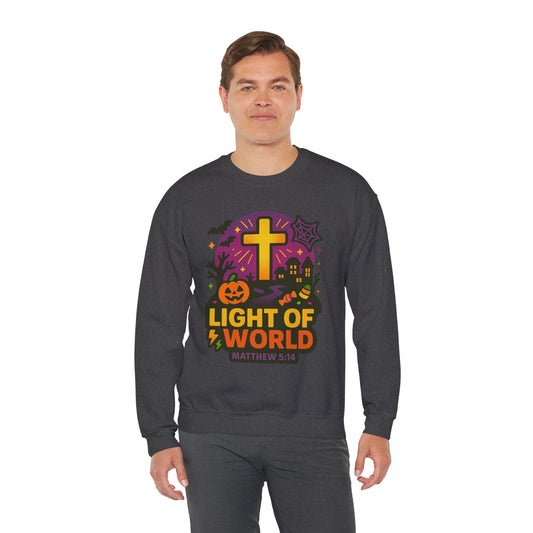 Light of the World Sweatshirt - Unisex Heavy Blend™, Christian Apparel, Fall Fashion, Cozy Gift, Inspirational Sweatshirt