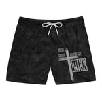 Black Camo Jesus Saved My Life Swim Trunks