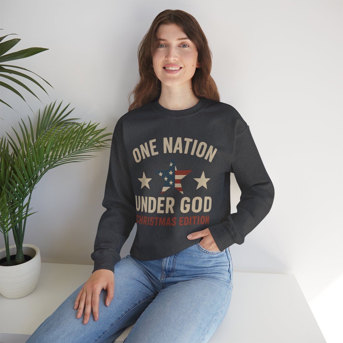 Christmas Collection- One Nation Under God Sweater