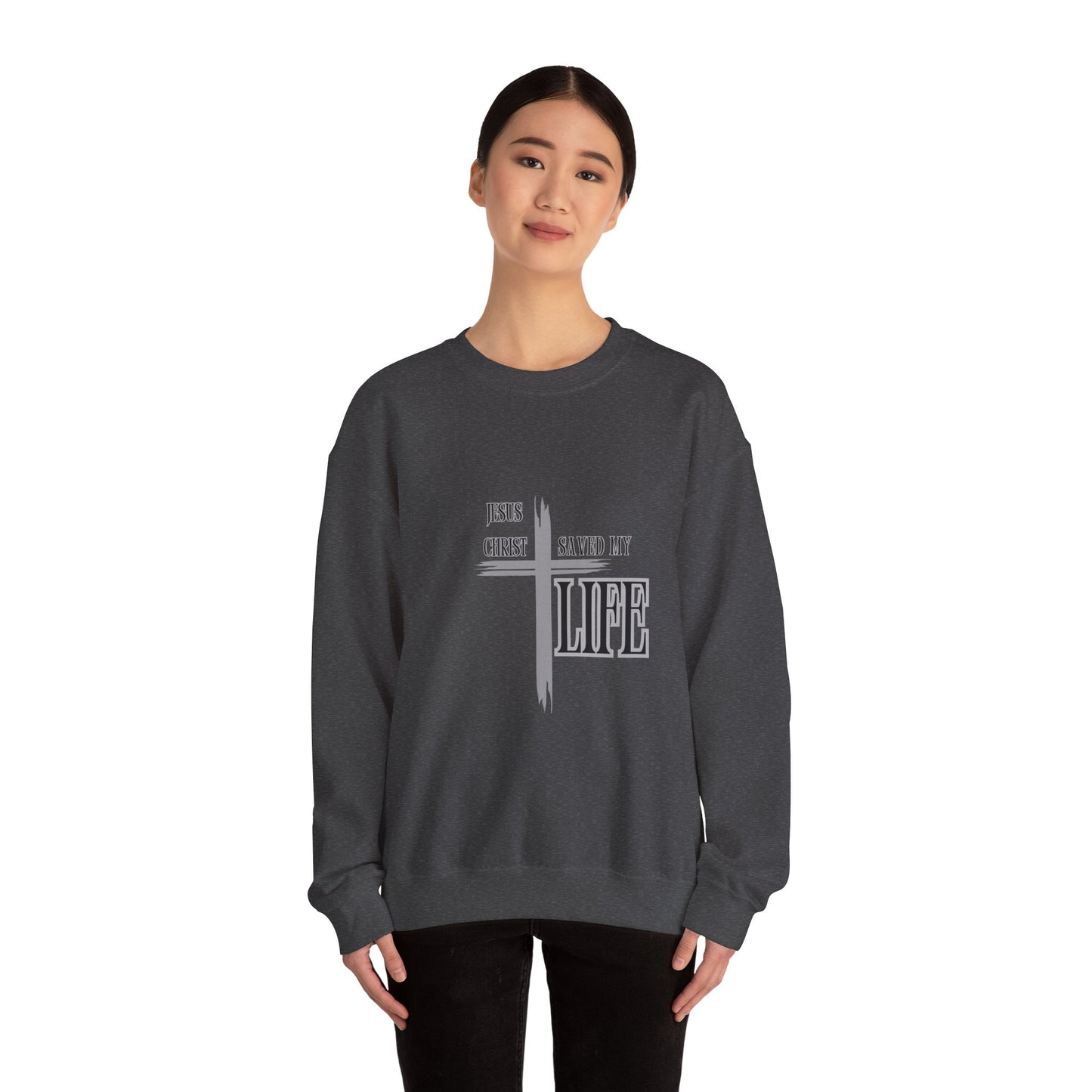 Christian Sweatshirt Jesus Saved Me Life