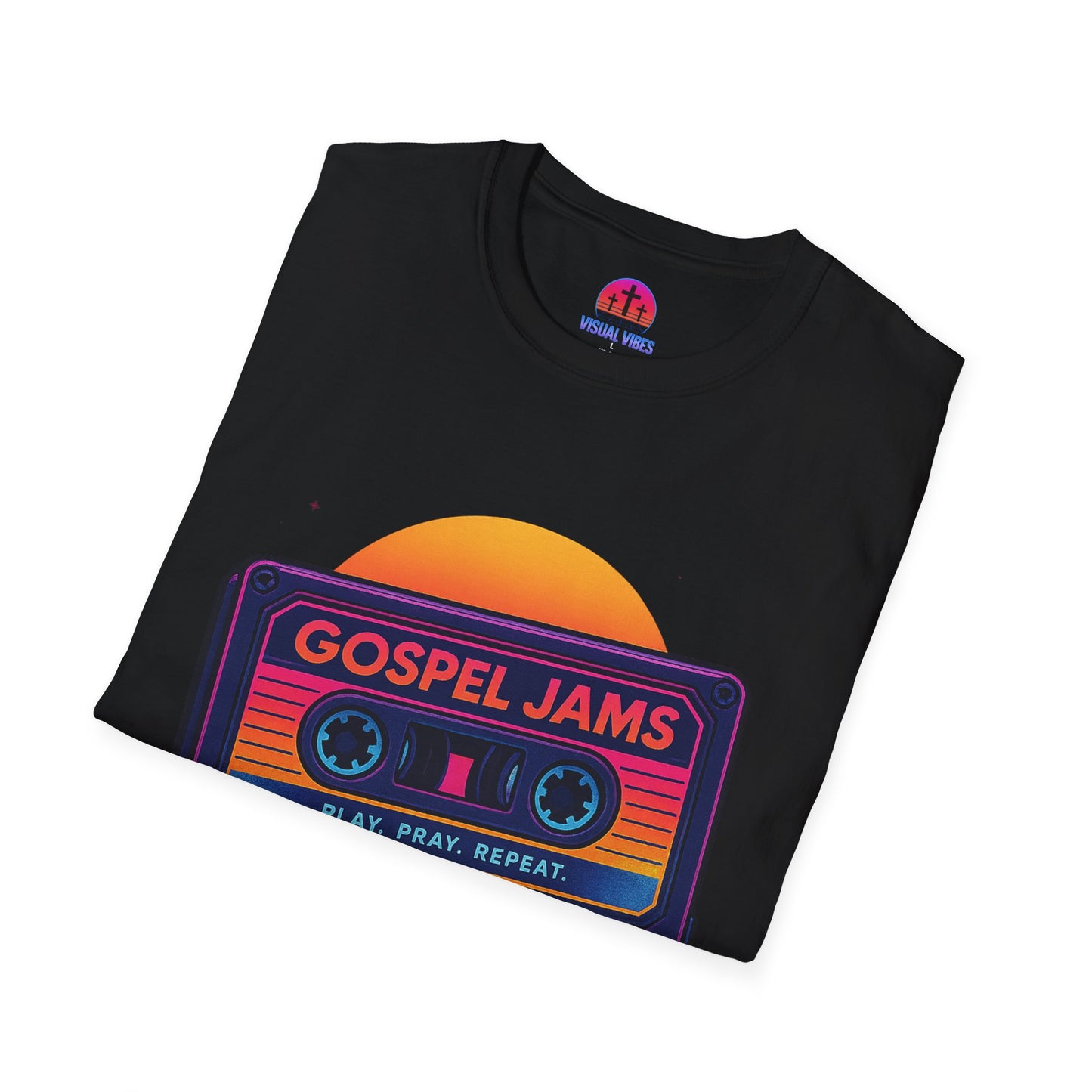 Retro Gospel Jams T-Shirt | Vintage Music Tee, Unisex Gift, 80s Nostalgia, Classic Style, Play Repeat Shirt