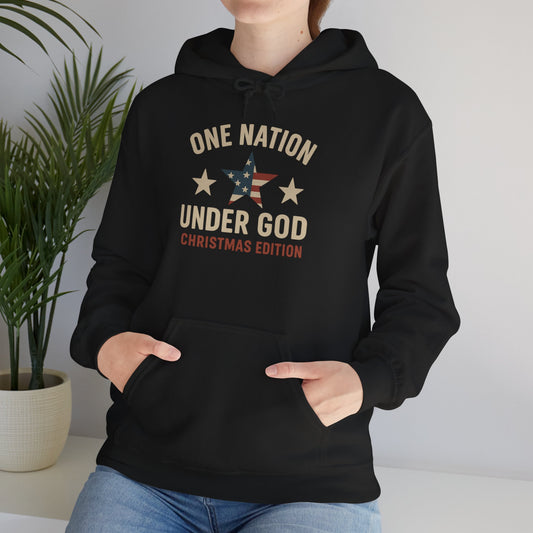 Christmas Collection- One Nation Under God Hoodie