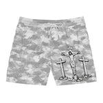 Grey Camo Kings Crown Swim Trunks