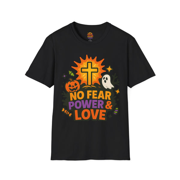 Halloween T-Shirt, Unisex Softstyle Tee, Overcome Evil With Good Shirt, Christian Halloween Gift, Fall Apparel