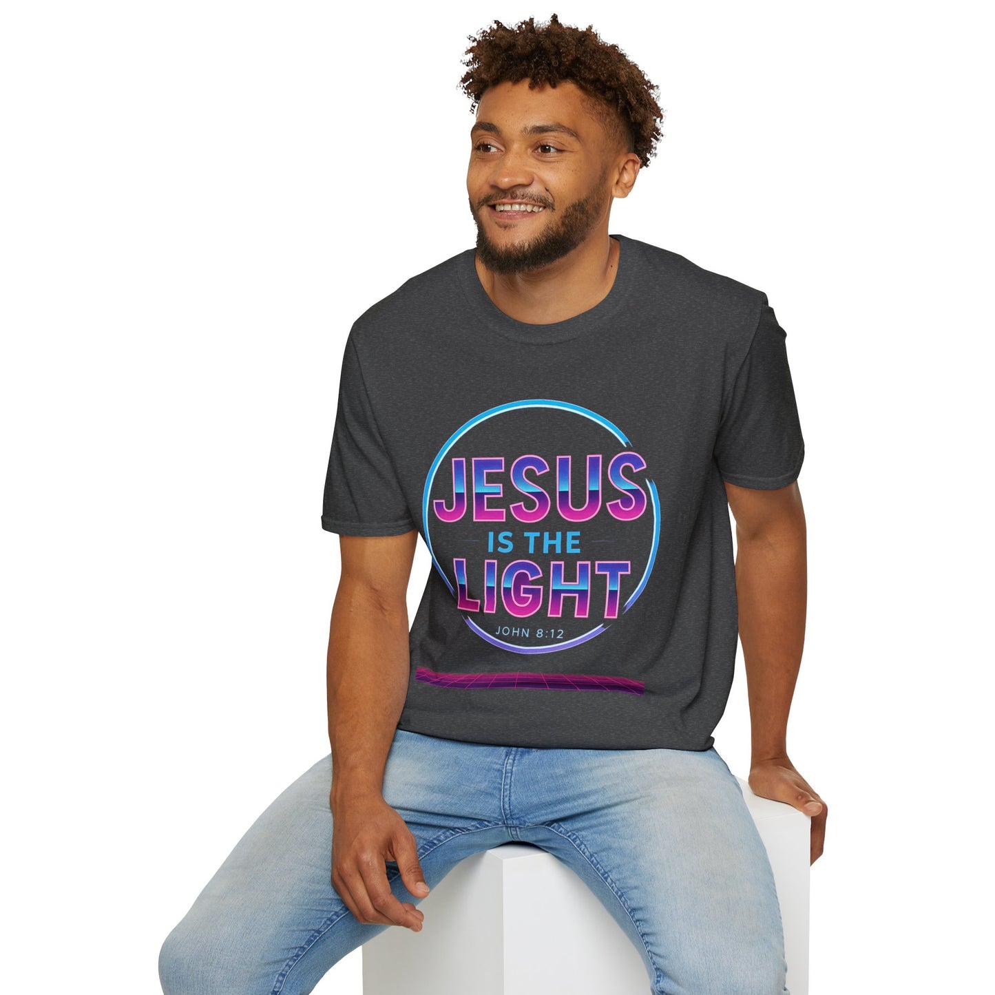 Jesus is the Light T-Shirt, Inspirational Shirt, Unisex Graphic Tee, Faith-Based Apparel, Christian Gift, Daily Wear