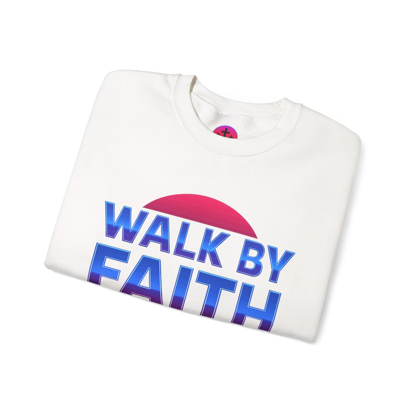 Faith-Inspired Crewneck Sweatshirt for Comfort & Style | Walk by Faith Gift, Unisex Apparel, Cozy Sweatshirt, Inspirational Fashion