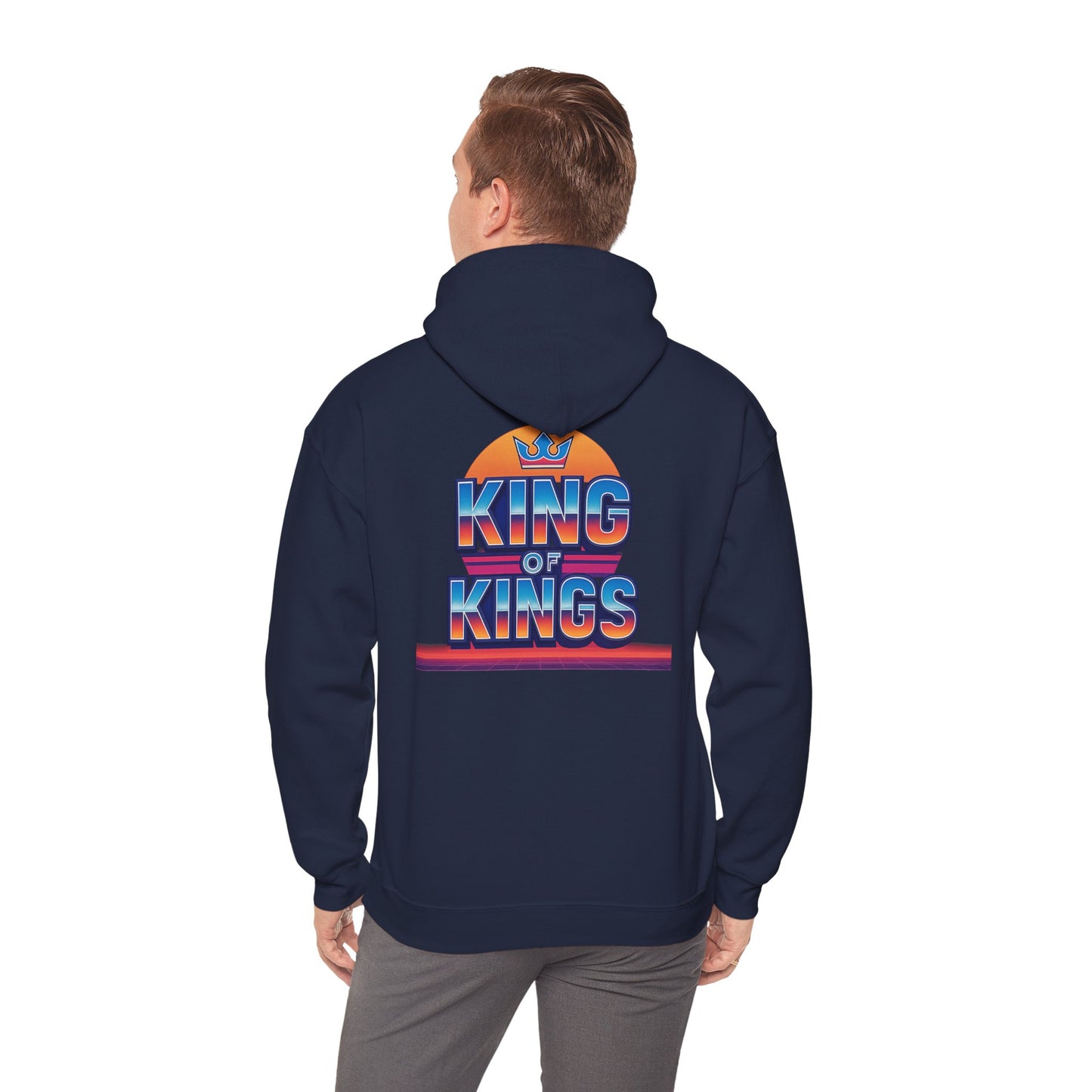 Retro King of Kings Unisex Hoodie, Cozy Sweatshirt, Vintage Style Pullover, Gift for Him/Her, Christian Apparel, Everyday Warmth