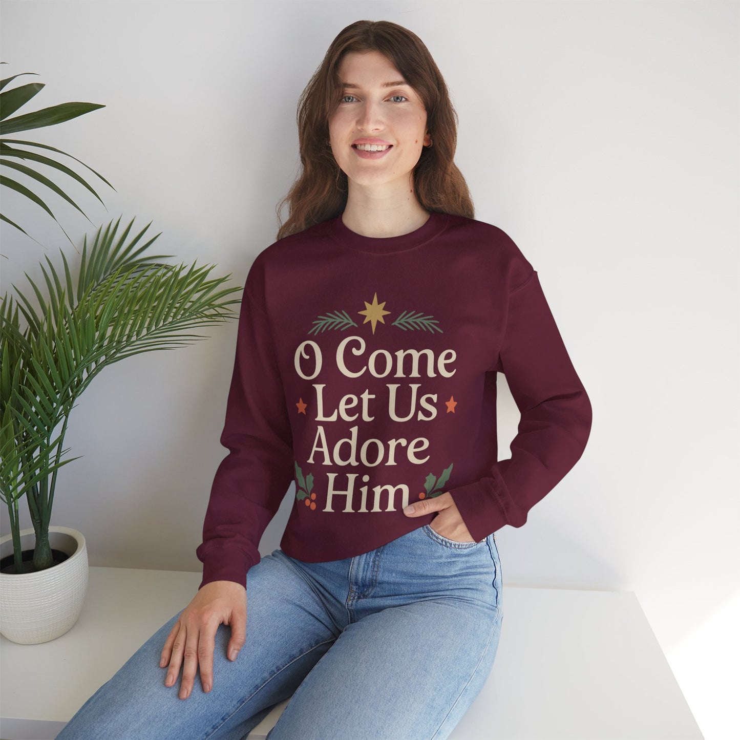 Christmas Collection- O Come Let Us Adore Him Sweater