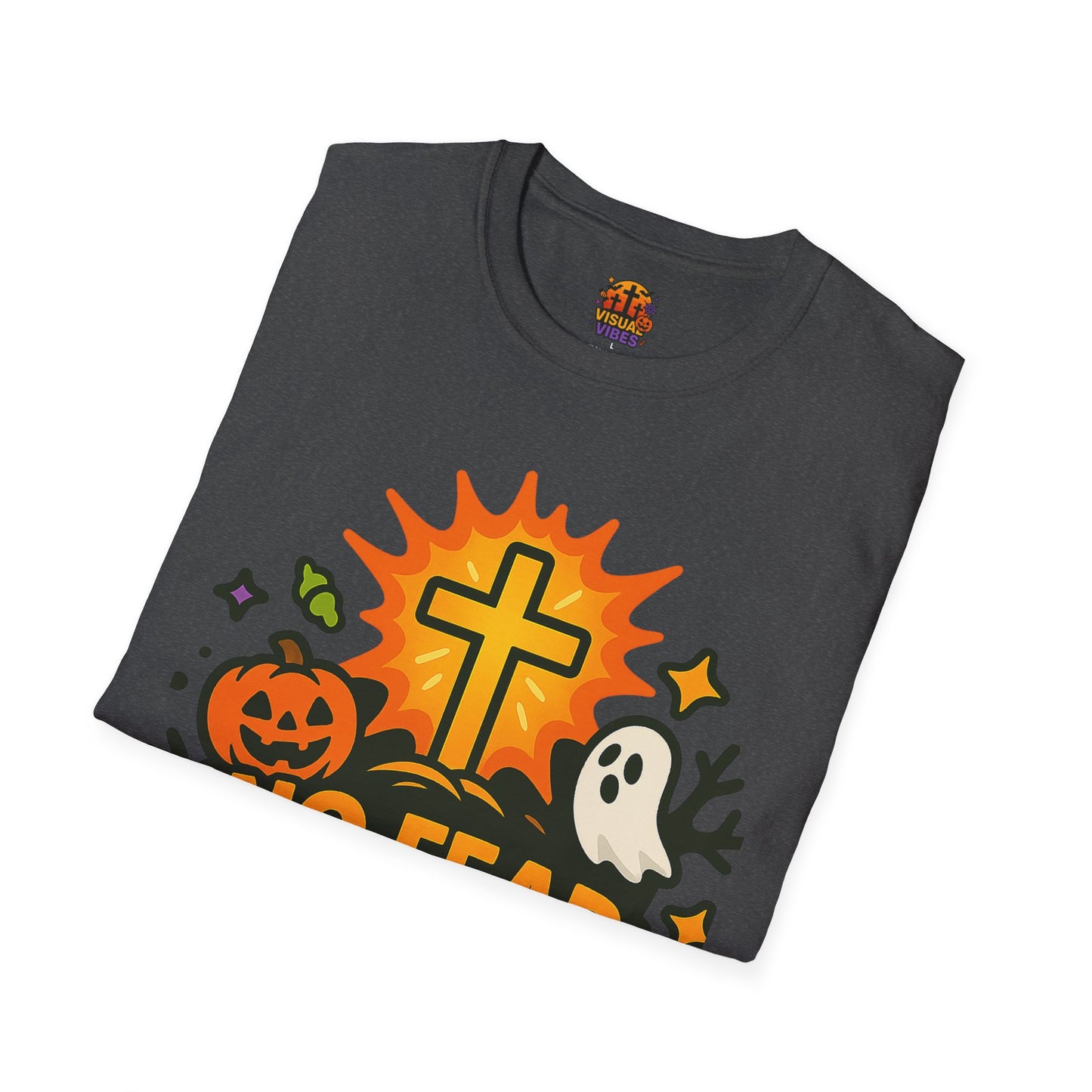 Halloween T-Shirt, Unisex Softstyle Tee, Overcome Evil With Good Shirt, Christian Halloween Gift, Fall Apparel