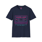 Retro Gospel Jams T-Shirt, 80s Style Tee, Music Lover Gift, Play Pray Repeat Shirt, Unisex Casual Wear