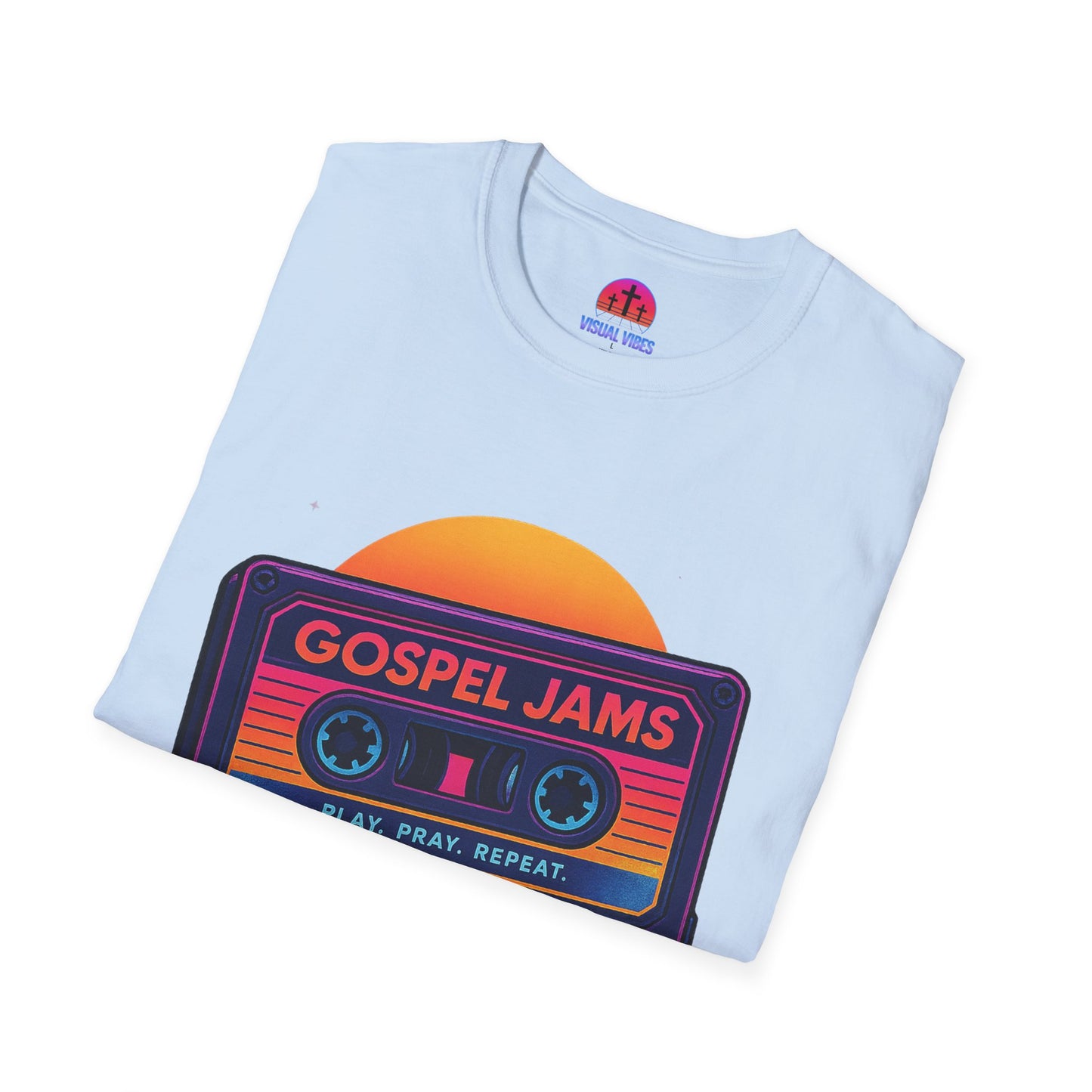 Retro Gospel Jams T-Shirt | Vintage Music Tee, Unisex Gift, 80s Nostalgia, Classic Style, Play Repeat Shirt