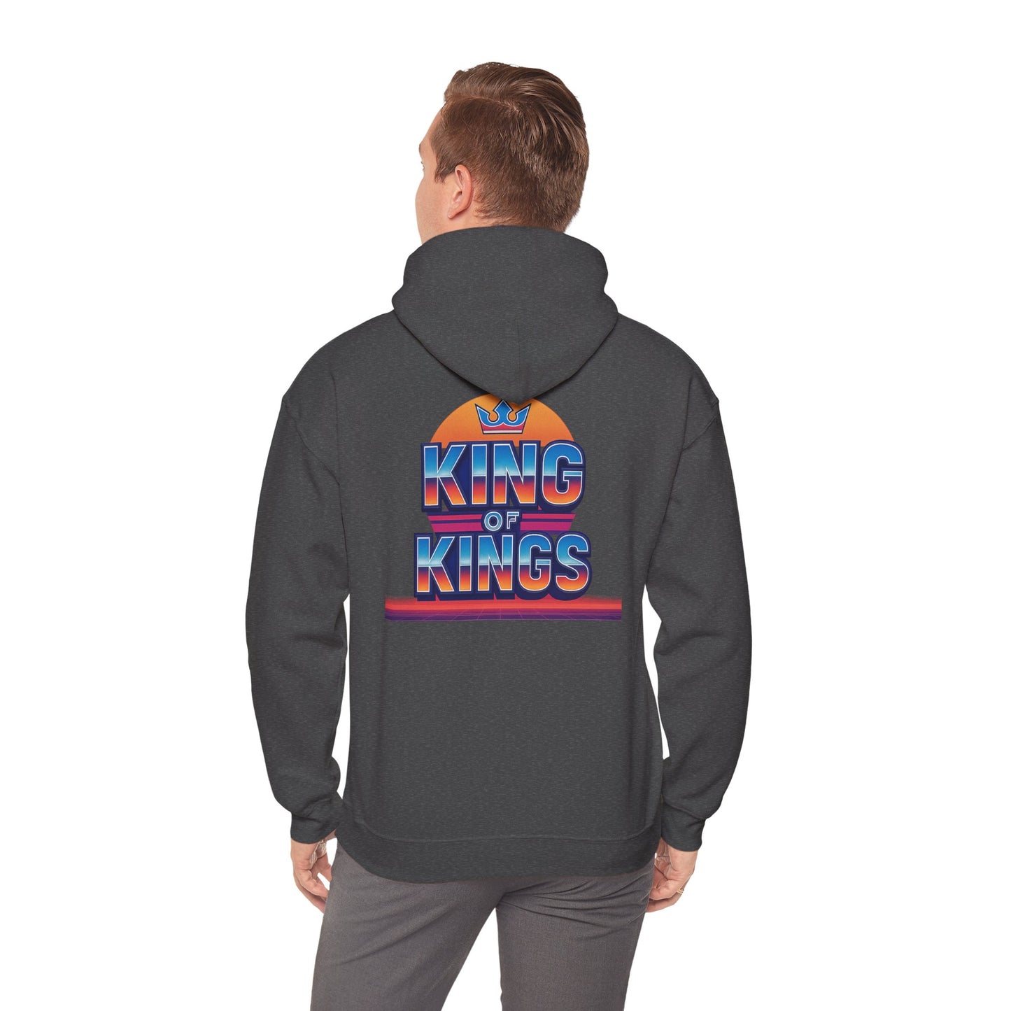 Retro King of Kings Unisex Hoodie, Cozy Sweatshirt, Vintage Style Pullover, Gift for Him/Her, Christian Apparel, Everyday Warmth