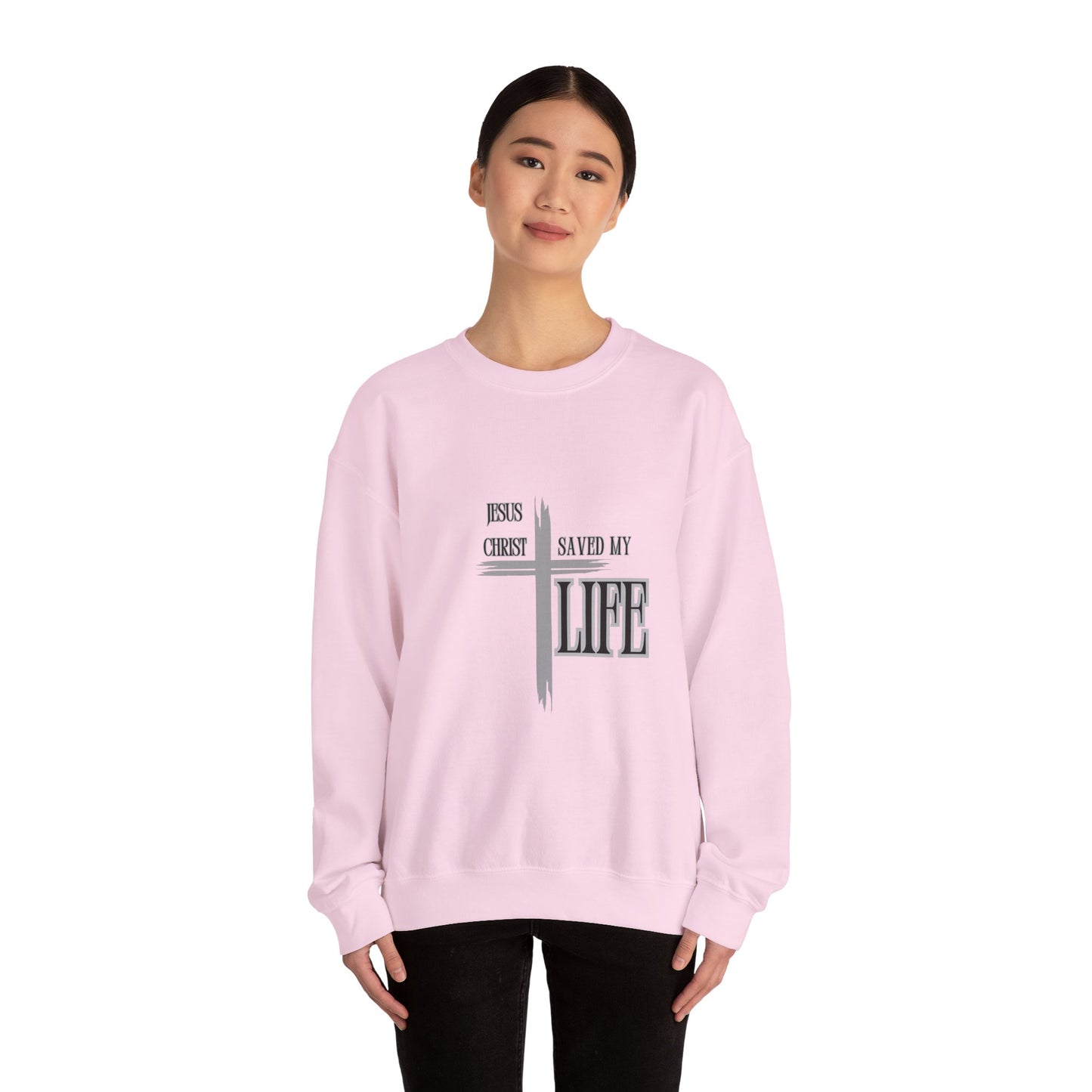 Christian Sweatshirt Jesus Saved Me Life