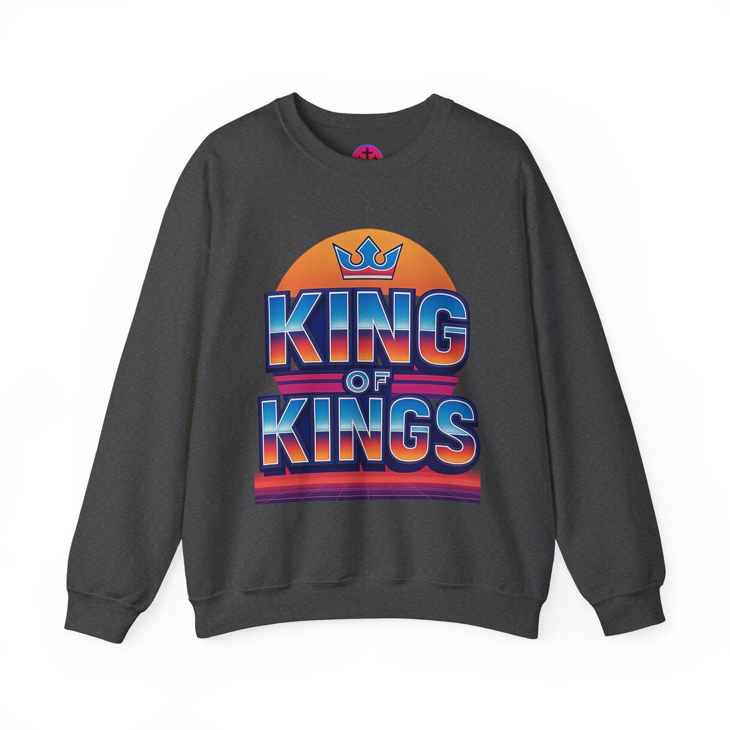Retro King of Kings Sweatshirt, Cozy Crewneck, Unisex Apparel, Inspirational Gift, Perfect for Holidays, Trendy Streetwear