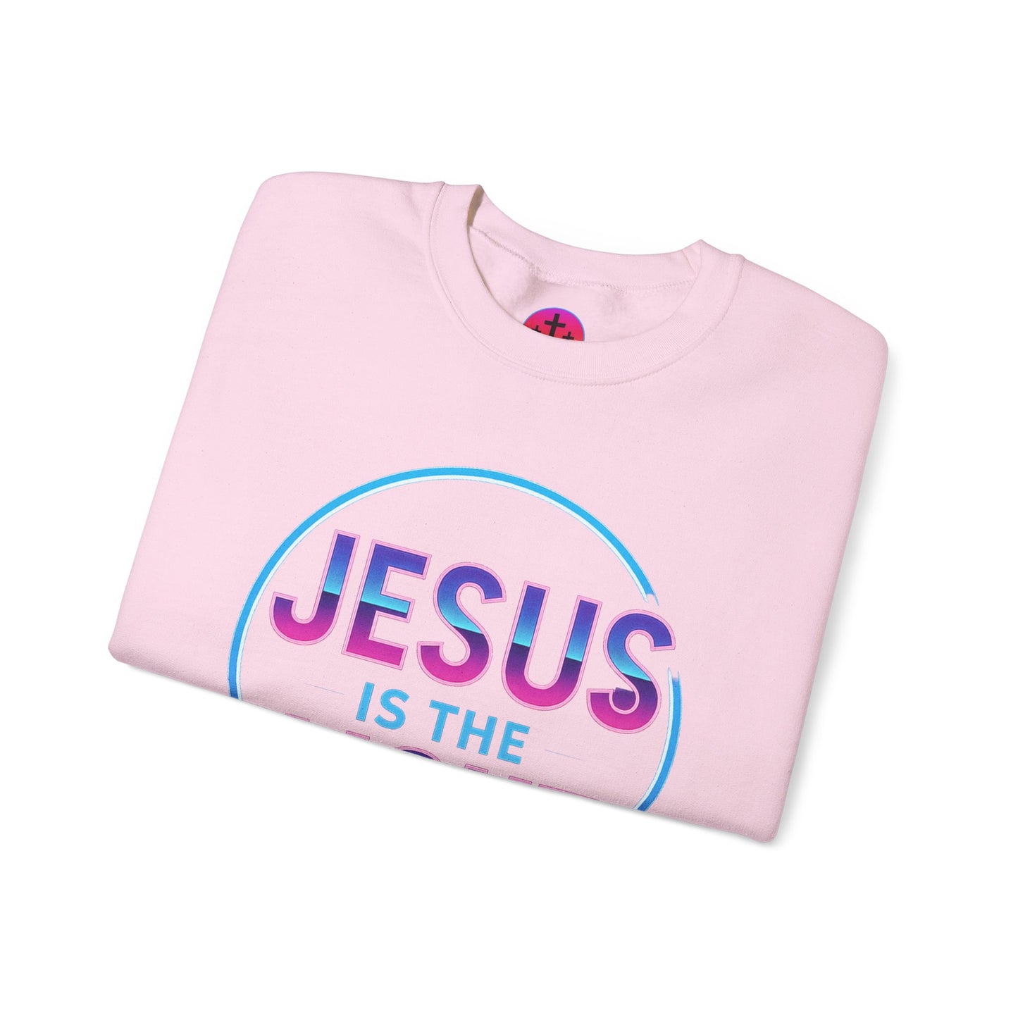 Inspirational Crewneck Sweatshirt - Jesus is the Light, Faith Apparel, Christian Gift, Cozy Everyday Wear, Religious Hoodie, Winter Warmth