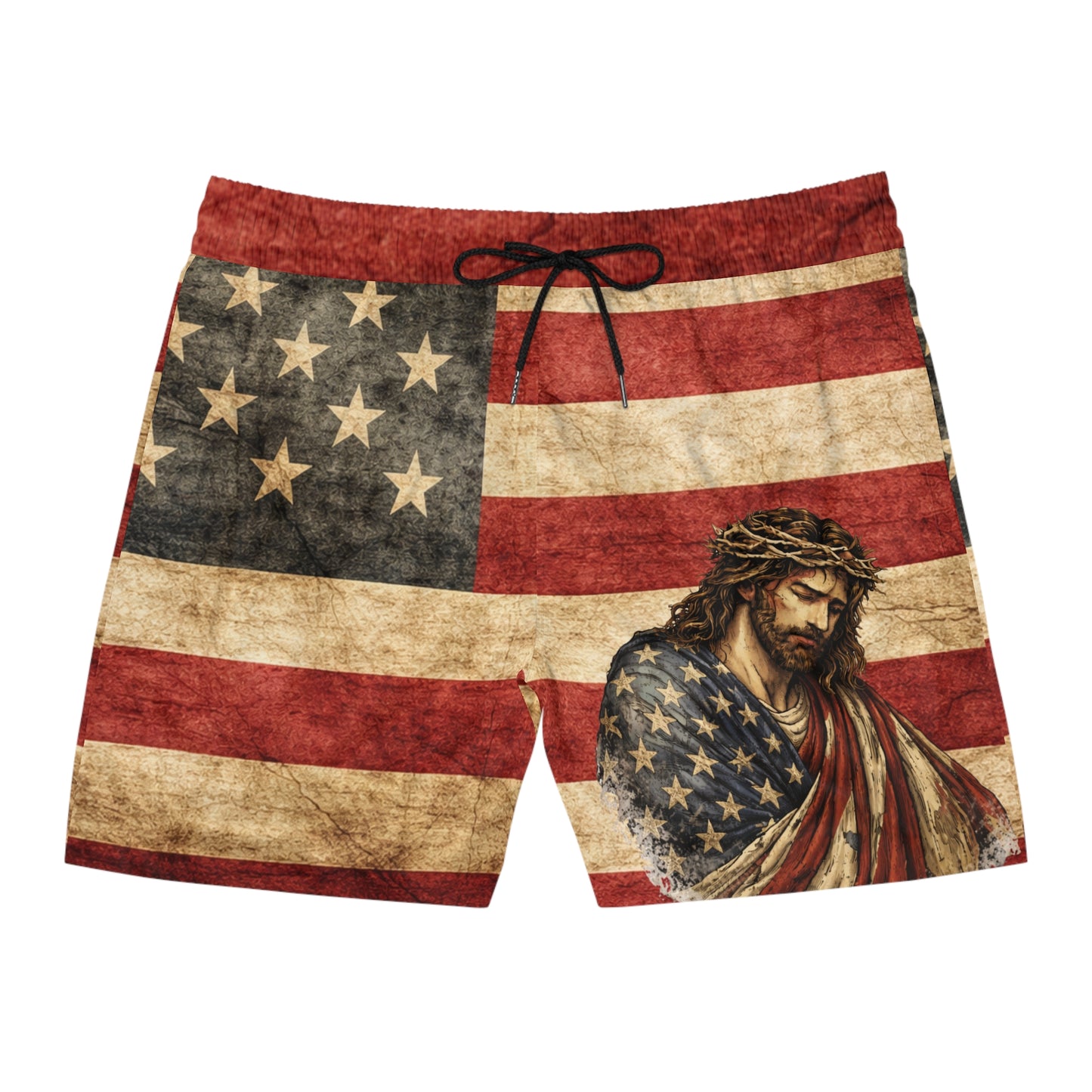 Patriotic Jesus Swim Trunks