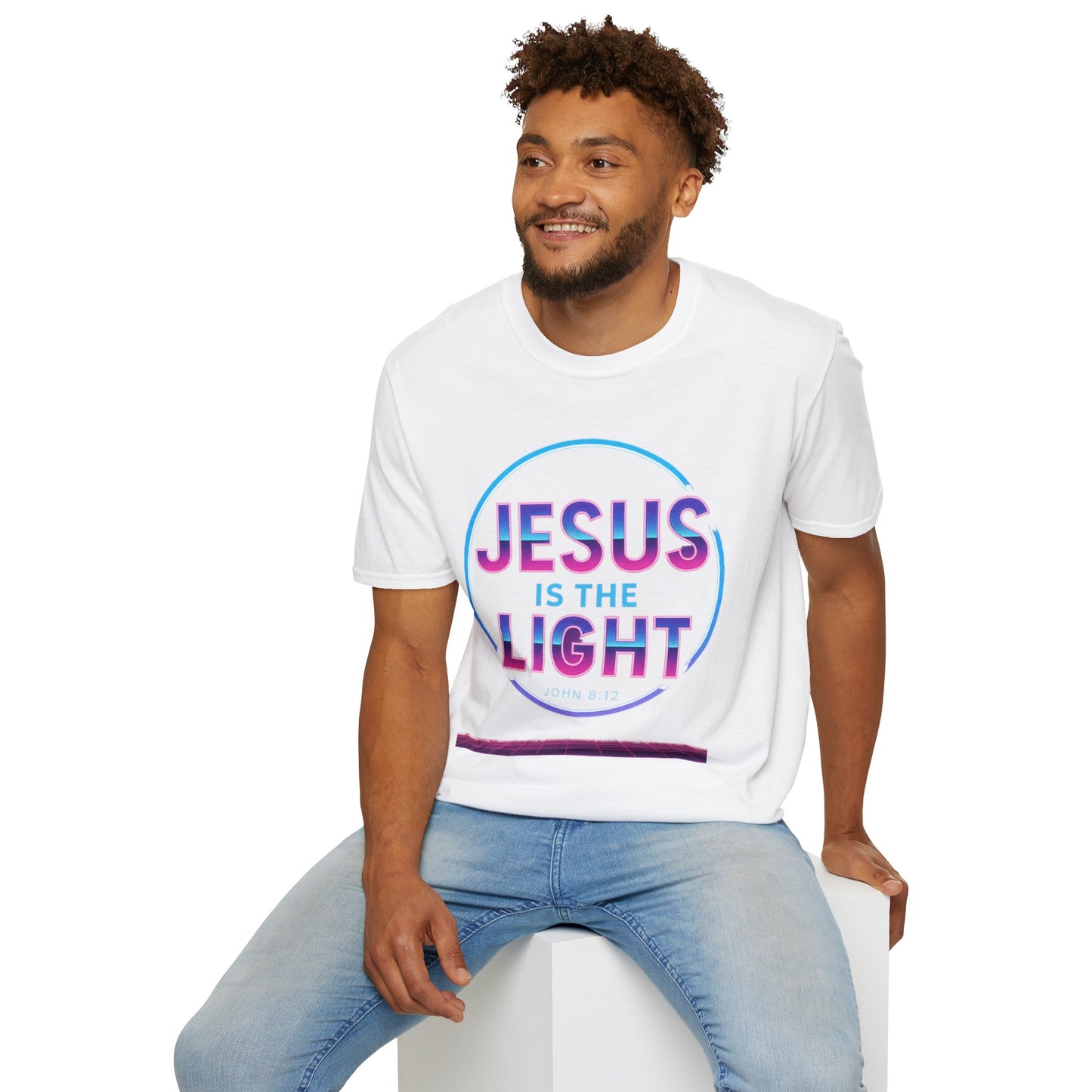 Jesus is the Light T-Shirt, Inspirational Shirt, Unisex Graphic Tee, Faith-Based Apparel, Christian Gift, Daily Wear