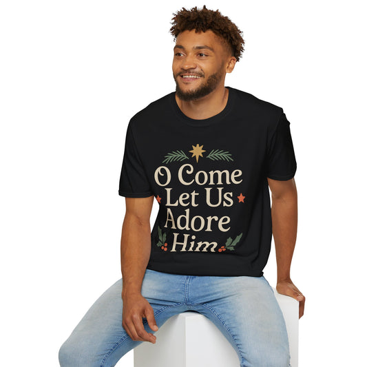 Christmas Collection- O Come Let Us Adore Him T-Shirt