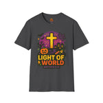 Halloween Faith T-Shirt, Light of World Shirt, Christian T-Shirt, Fall Festival Tee, Pumpkin Design Shirt, Matthew 5:16 Gift