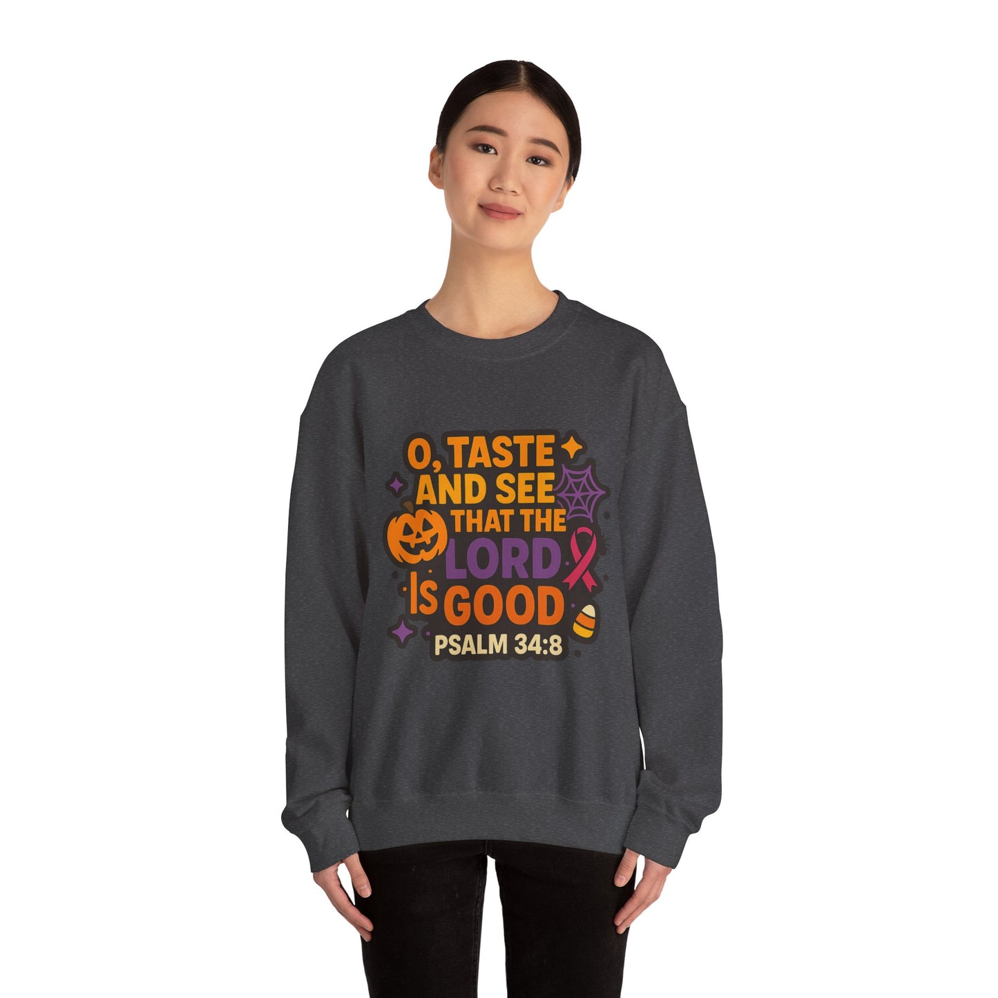 Cozy Fall Faith Sweatshirt - Halloween, Christian, Inspirational, Comfortable Crewneck for Autumn Gatherings