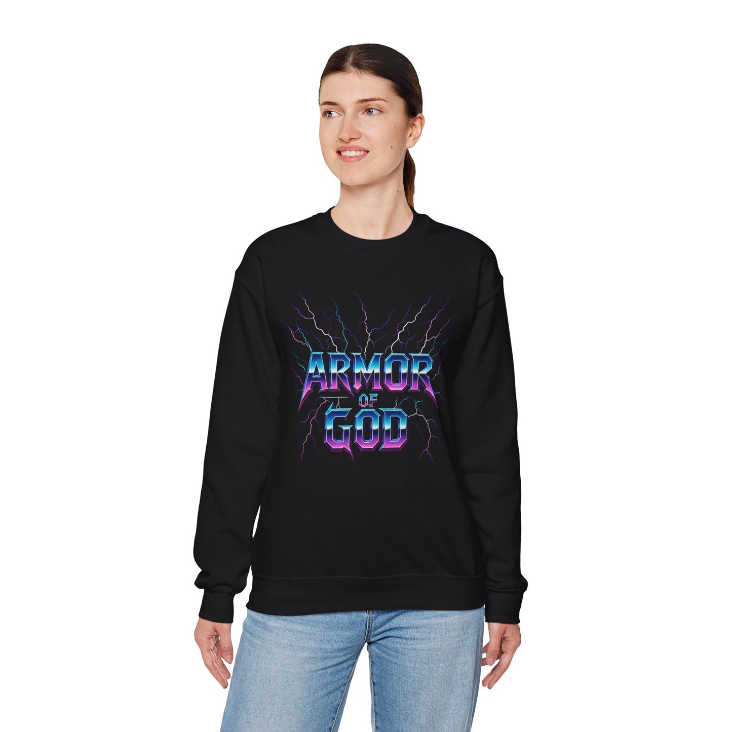 Armor of God Sweatshirt, Faith-Based Apparel, Unisex Crewneck, Christian Gift, Cozy Outfit, Inspirational Clothing